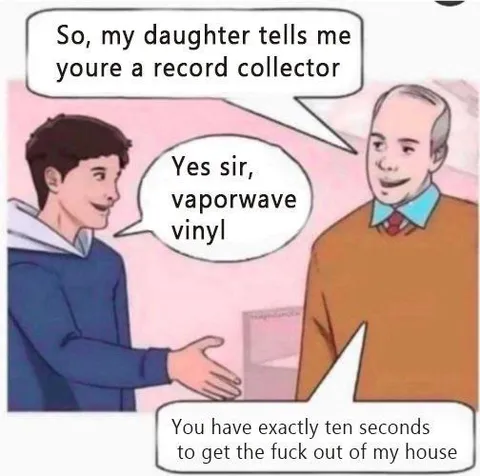 Vaporwave Vinyl Record Collector