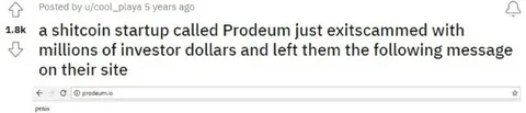 Prodeum Exitscam Website Message