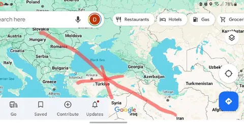 Arrows Pointing to Turkey