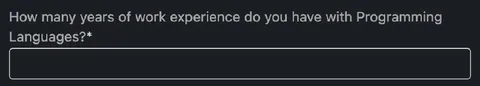 Programming Experience Question