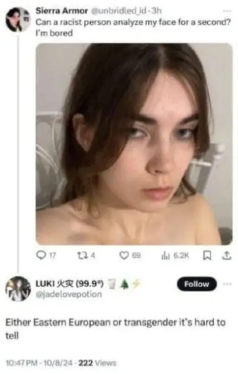 Racist Face Analysis Request