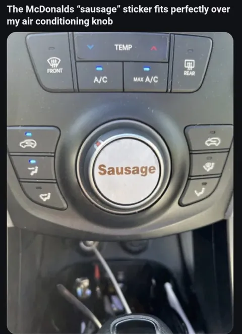 Sausage Sticker Air Conditioning Knob