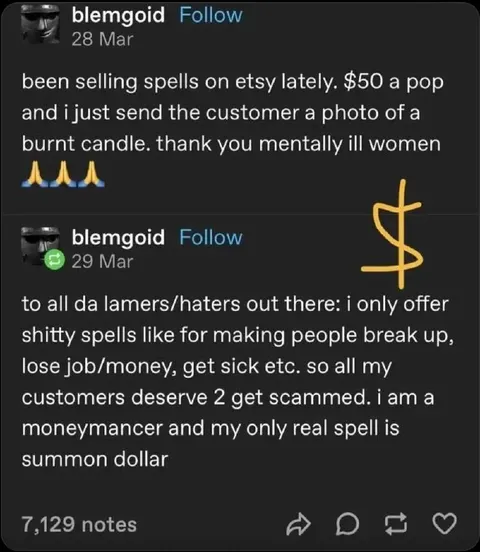 Etsy Money Spell Scam