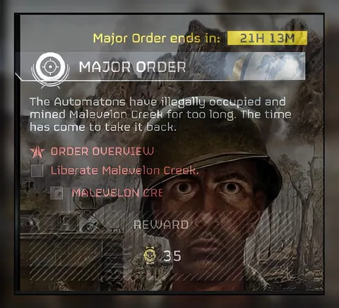 Malevelon Creek Major Order