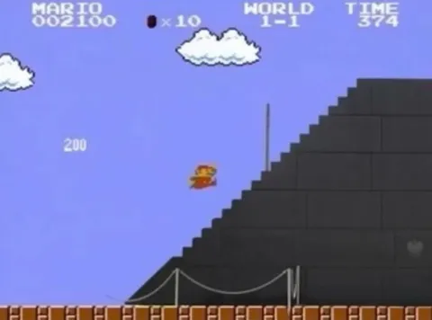Mario Jumps Up the Stairs