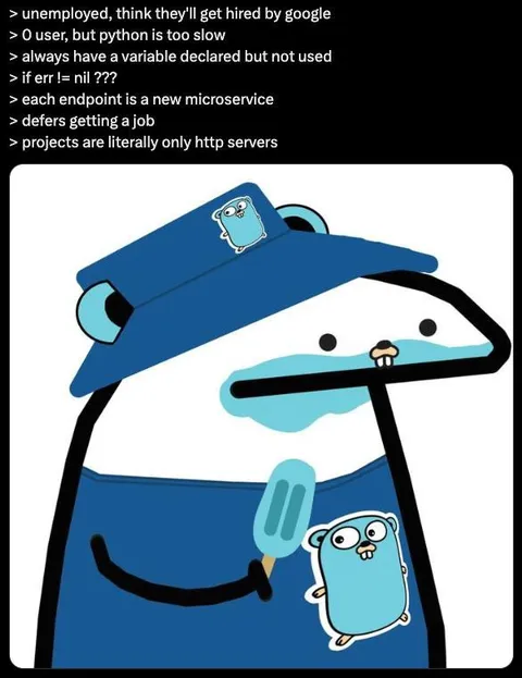 Unemployed Go Developer Gopher