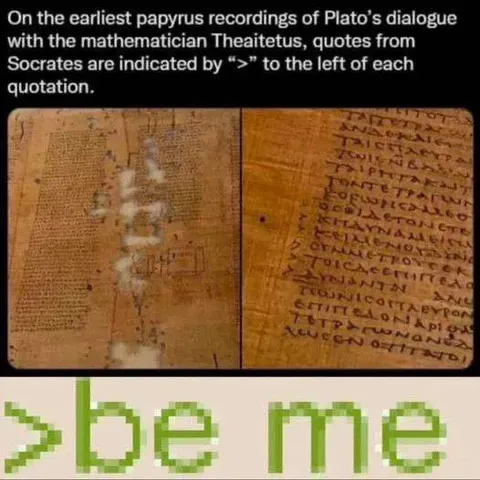 Plato Invents Greentext