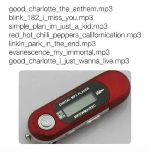 2000s Emo MP3 Player Playlist