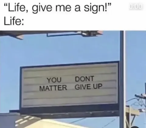 Life Gives a Sign