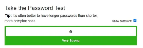 Password E Is Very Strong