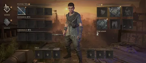 Инвентарь героя в Dying Light 2