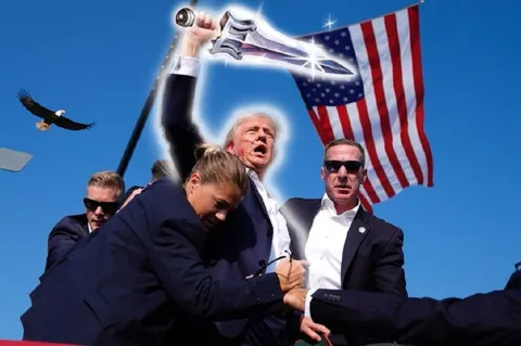 Трамп поднимает меч