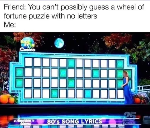 Guessing 80s Lyrics Without Letters