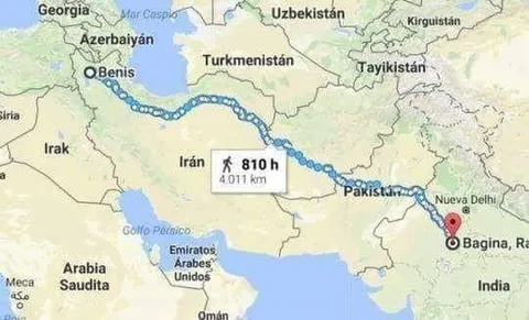 Ruta imposible de Benis a Bagina
