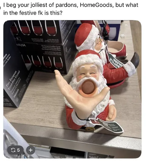 HomeGoods Festive Fk Santa