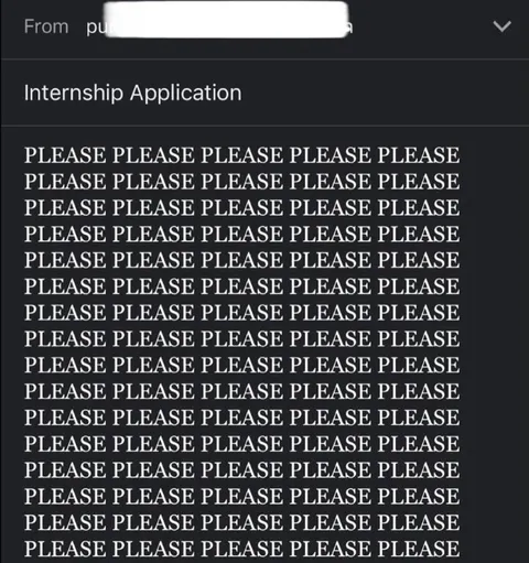 Please Accept My Internship Application