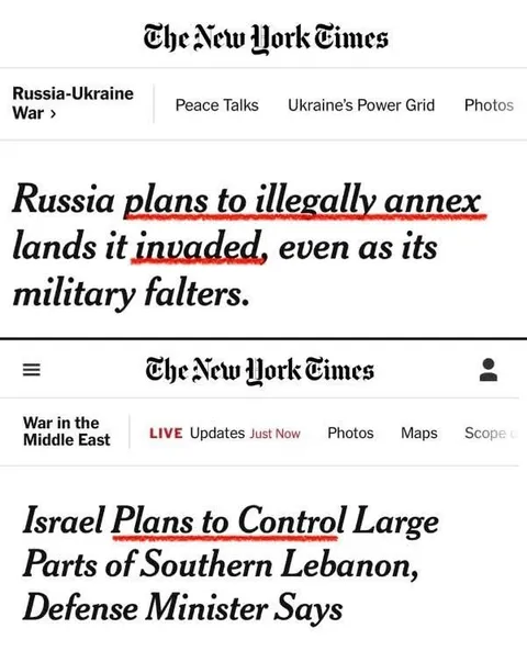 NYT Double Standards Headlines