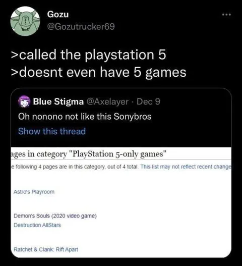 PlayStation 5 Has No Games