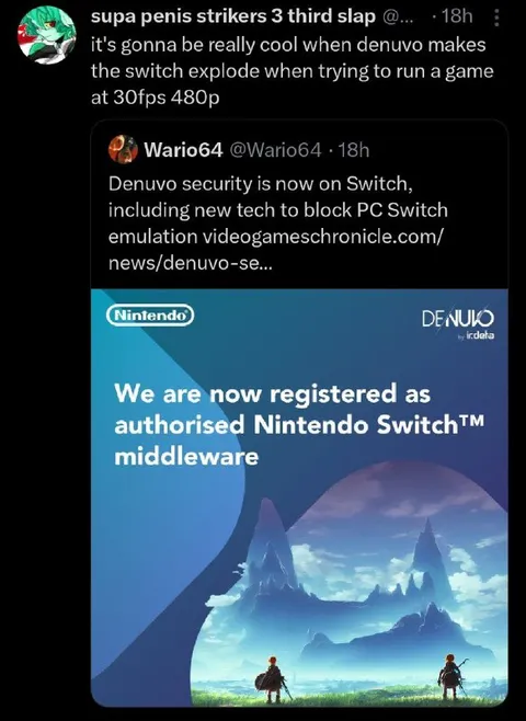 Denuvo Makes the Switch Explode