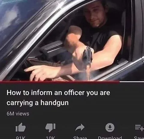 Informing an Officer About a Handgun