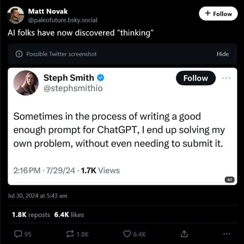 AI Folks Discover Thinking