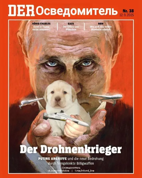 Der Drohnenkrieger mit Welpen