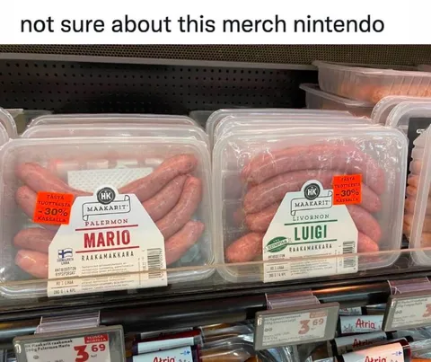 Nintendo Mario and Luigi Sausages