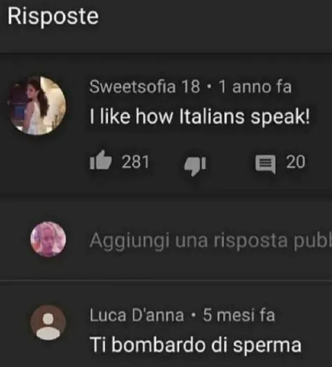 Italiani parlano in modo sexy