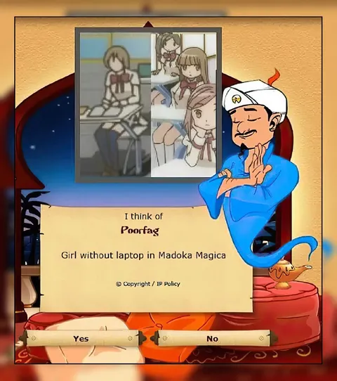 Girl Without Laptop in Madoka Magica