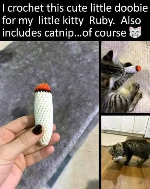 Crocheted Catnip Doobie