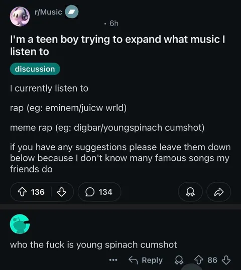 Young Spinach Cumshot Confusion
