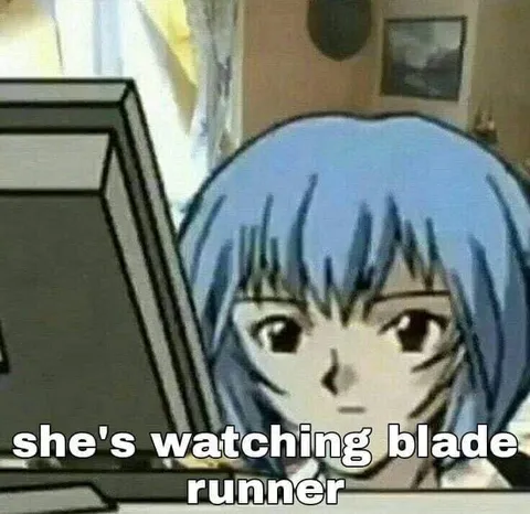 Rei Watching Blade Runner
