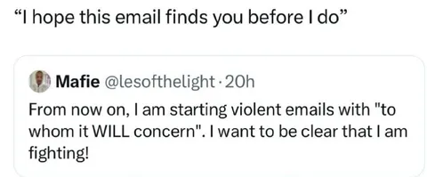 Violent Email Sign-Off
