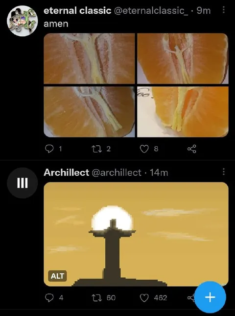 Orange Slice Crucifix