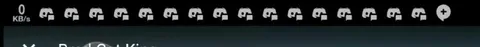 Zero KB/s Status Bar