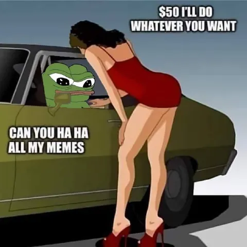 Pepe trades money for memes