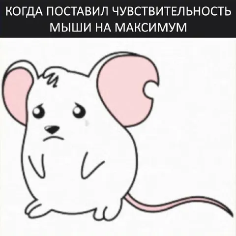 Чувствительность мыши на максимум