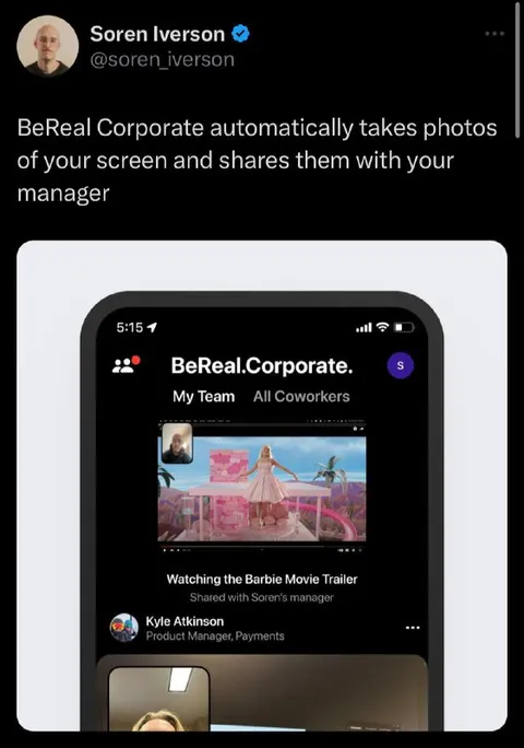 BeReal Corporate Exposes Your Screen