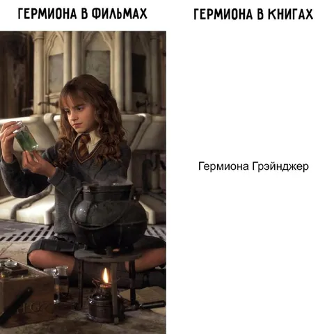 Гермиона в фильмах и книгах