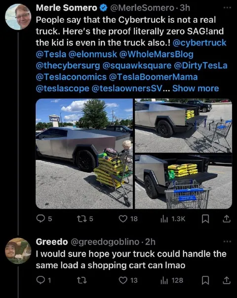 Cybertruck Shopping Cart Challenge