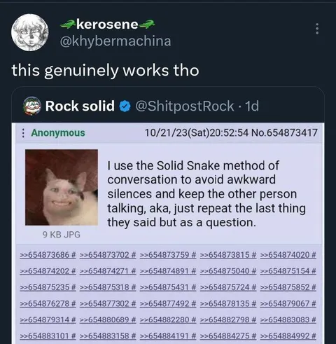 Solid Snake Conversation Method