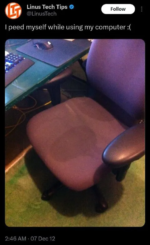 I Peed Myself at My Computer