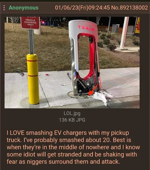 I love smashing EV chargers