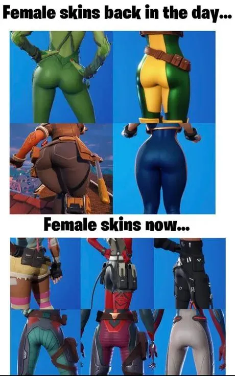 Female Skins Then and Now