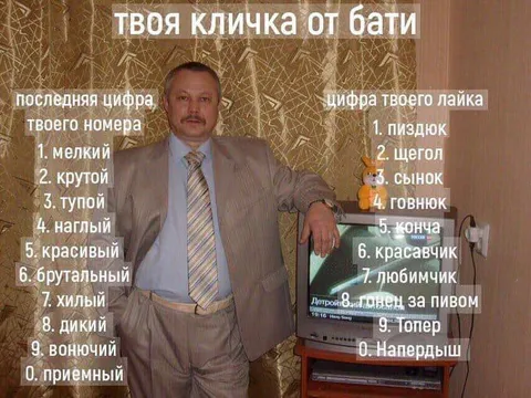 Твоя кличка от бати