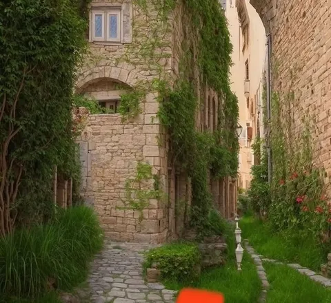 Старинный каменный переулок