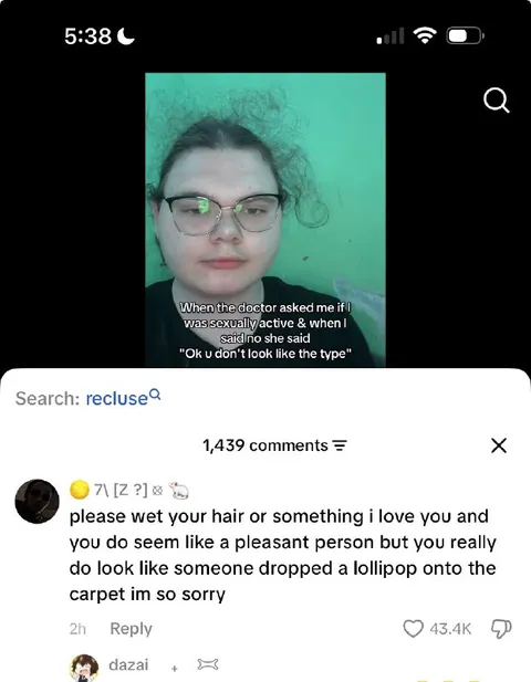 Dropped Lollipop Hair Comment