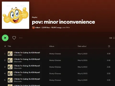 Minor Inconvenience Playlist