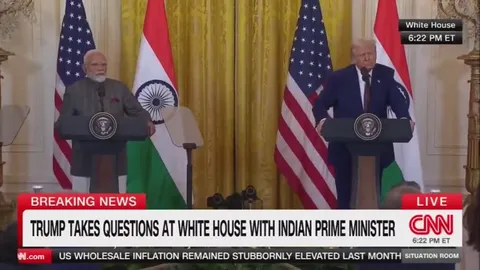 Trump and Modi Awkward Press Conference