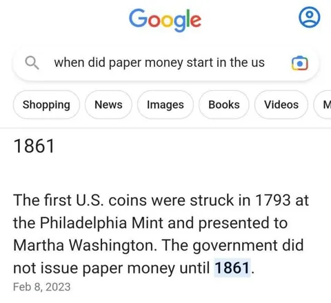 When Paper Money Started in the US
